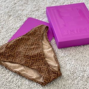 Fendi SKIMS High Leg Bikini Bottom Tan